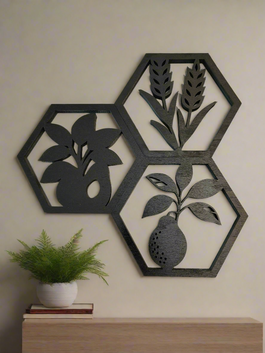 עיטור משושים מינימליסטי