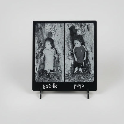 חריטת תמונה בלייזר על פרספקס שחור